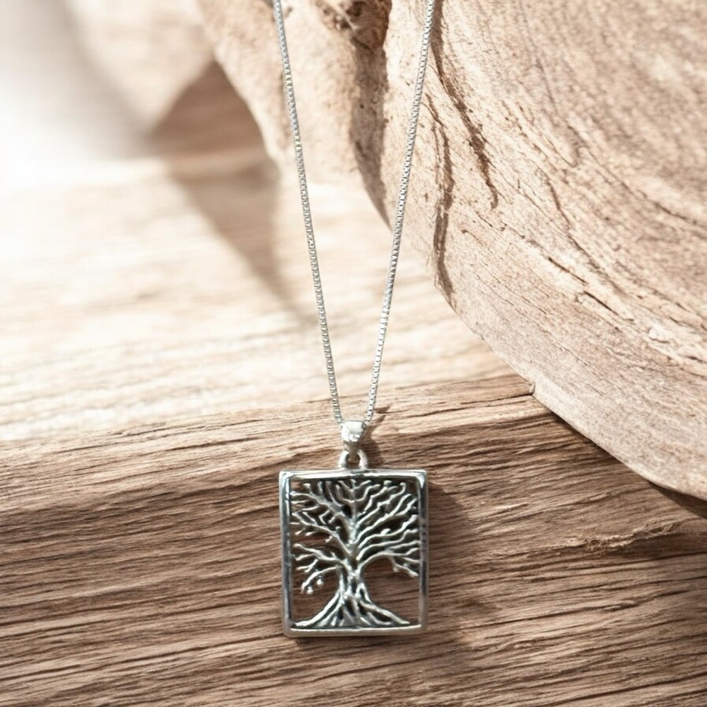 NWT 925 Sterling Silver Celtic Tree of Life Necklace! Hypoallergenic! NEW! - Picture 2 of 6